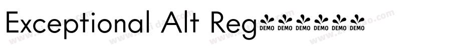 Exceptional Alt Reg字体转换